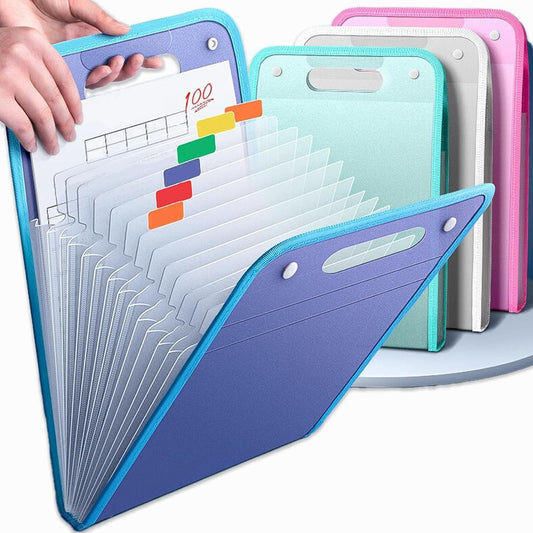13 Layer A4 Paper File Folder | Multi Layer Expanding Folder | 13 Pockets Vertical Expanding File Folder
