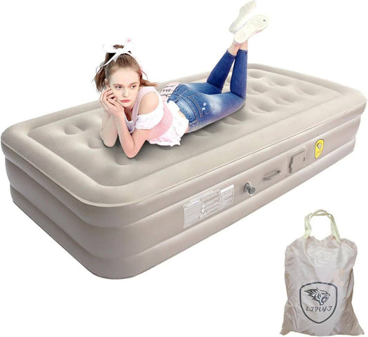 Air Mattress with Built in Pump | Inflatable Mattress with Storage Bag | Inflatable Blow Up Mattress | Inflatable Portable Air Bed | Blow up Mattress | Air Bed For Guest with Pillow